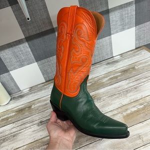 Ferrini Orange Green Western Cowgirl Boots